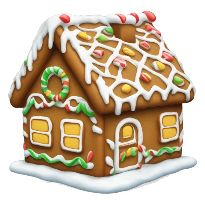 Gingerbread house with white icing  sticker