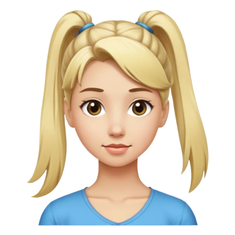 ragazza bionda con la coda  sticker