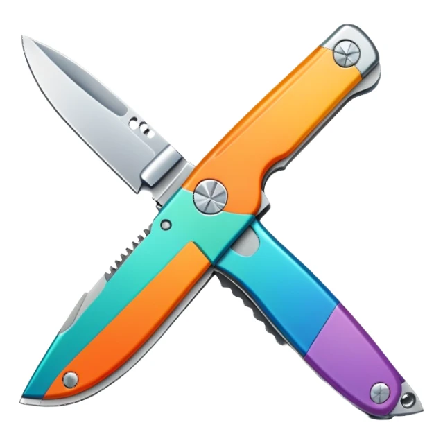 colorful pocket knife sticker