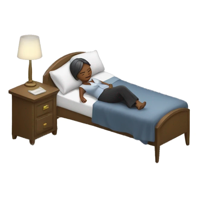 business lady goes to sleep  sticker