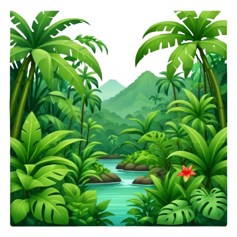 tropical jungle landscape sticker