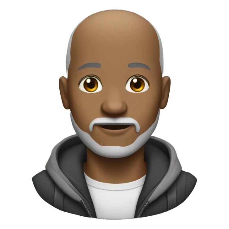 black male bald  white beard sticker