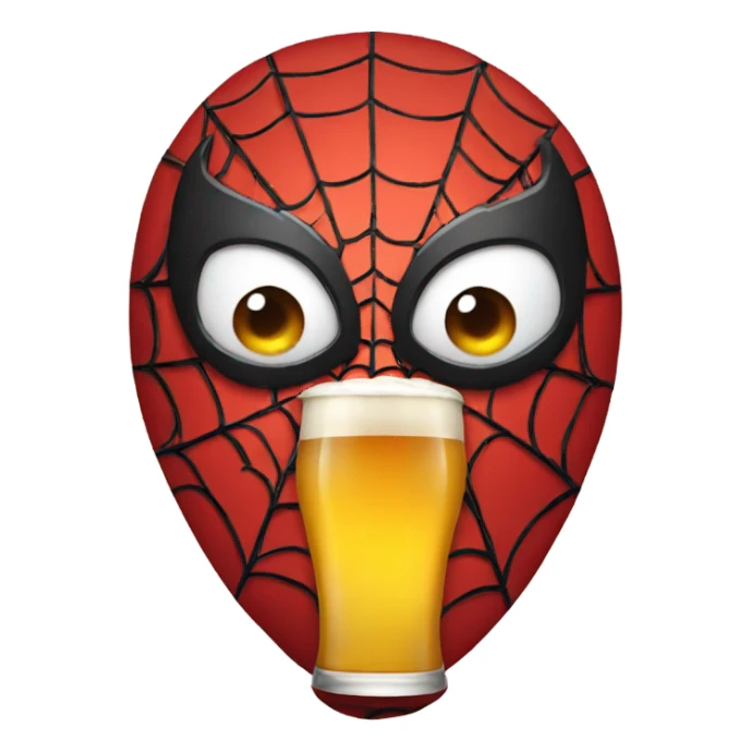 Spiderman that holds a beer  sticker