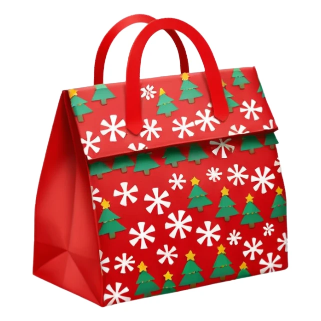 christmas lpaper unch bag sticker