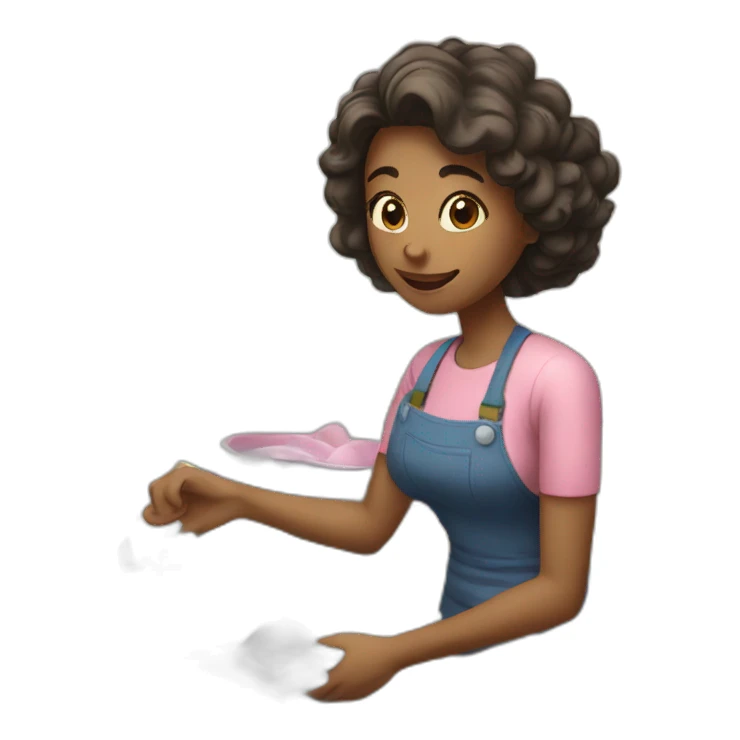 Women doing the dishes sticker