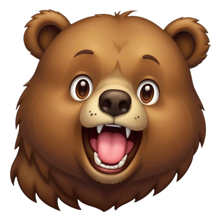 Bear drooling sticker