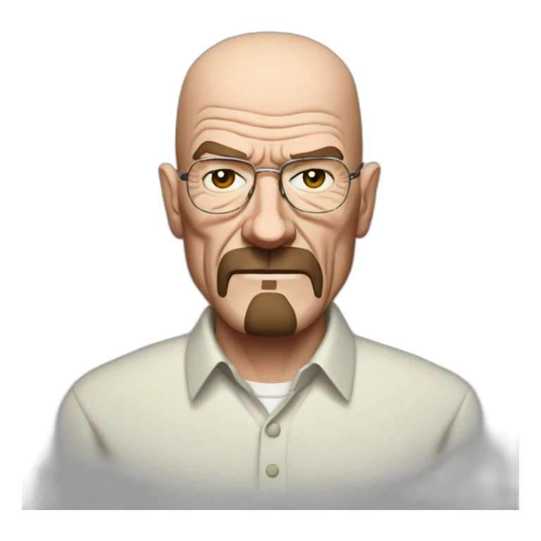 walter white without glasses sticker