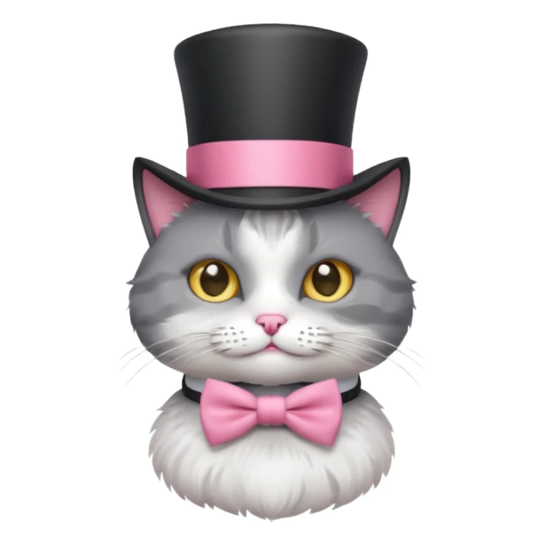cat wearing a tophat sticker