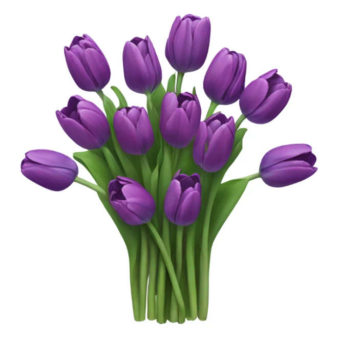 Purple tulips buque sticker