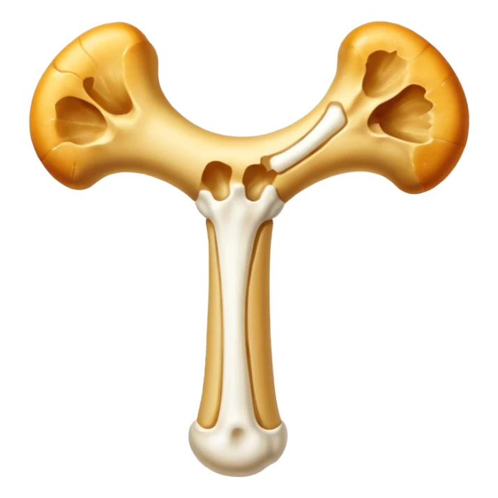a bone with osteoporosis sticker