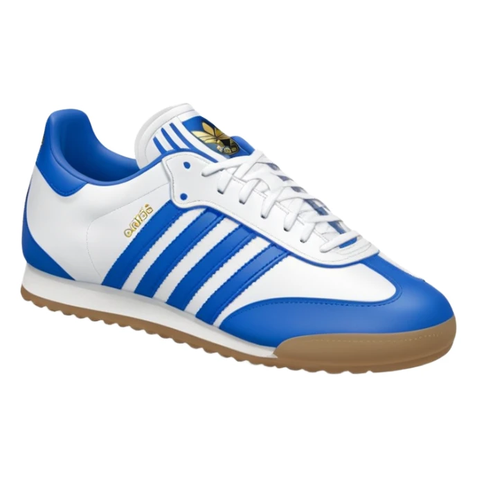 Adidas Samba blanche et bleue sticker
