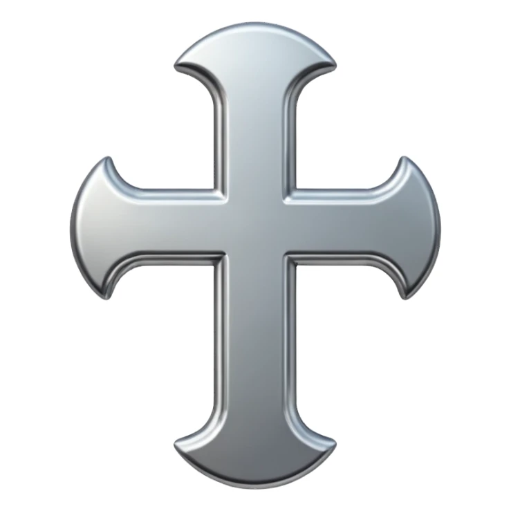 Steel cross sticker