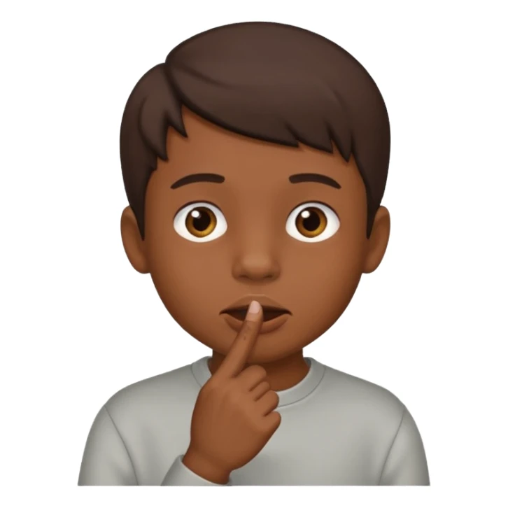 Niño con un dedo en la boca  sticker