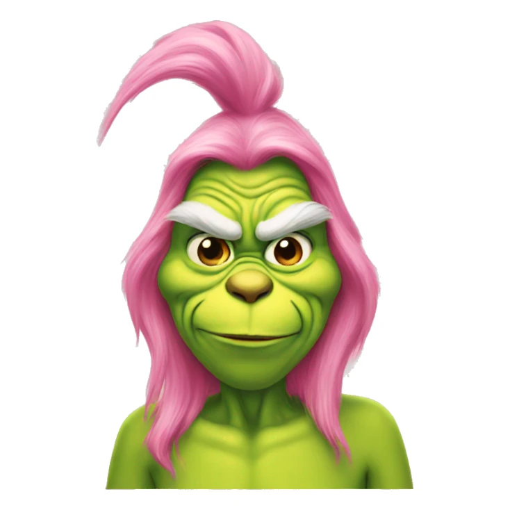 grinch pink sticker
