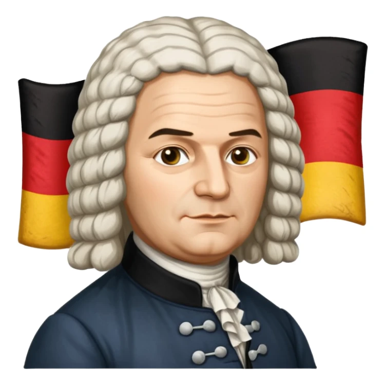 johann sebastian bach german flag sticker