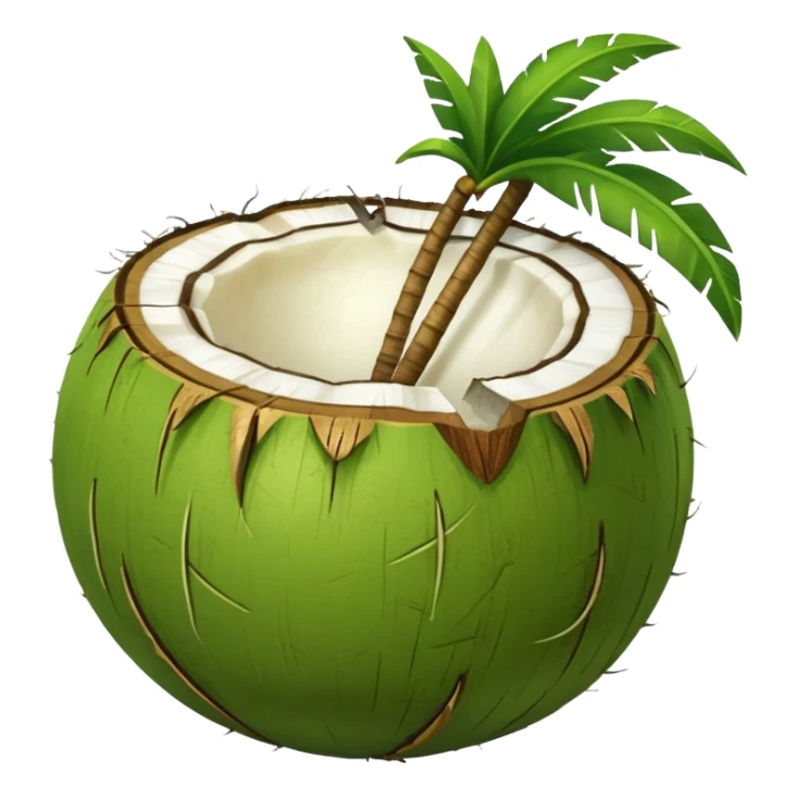 "Whole Green Tender Coconut" sticker