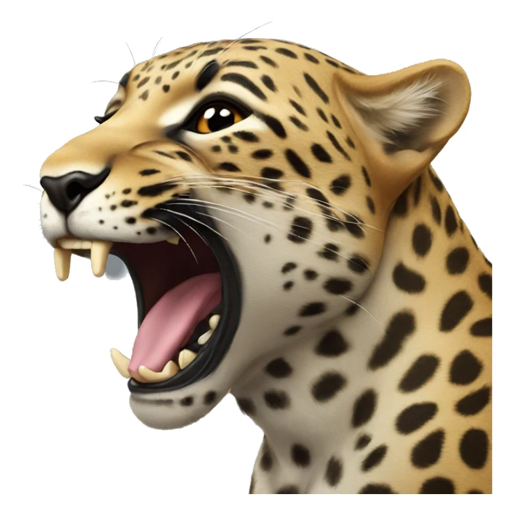 Leopard cries sticker