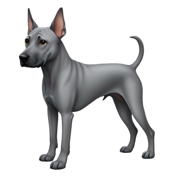 Dog gray Thai Ridgeback full body sticker
