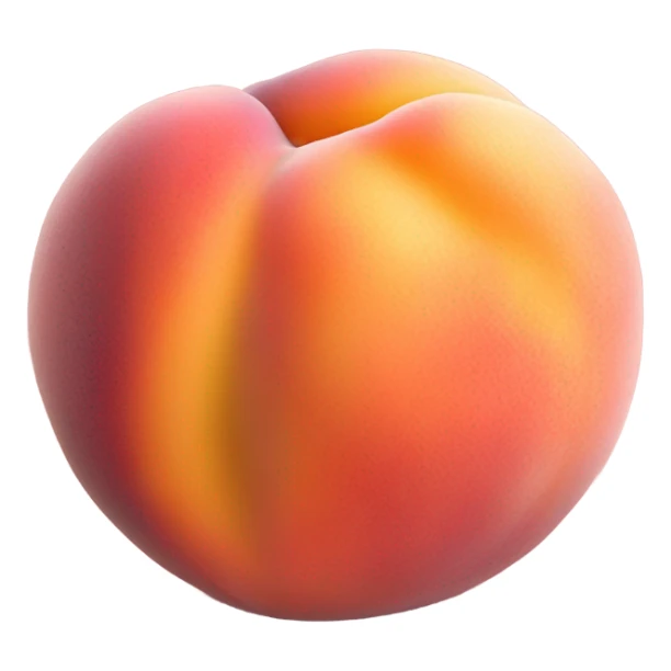 Peach with a tongue sticker