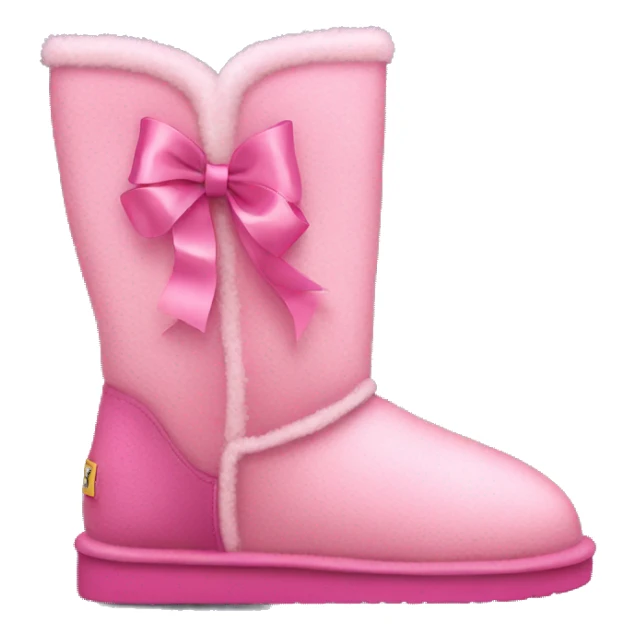 pink uggs with ribbon sticker