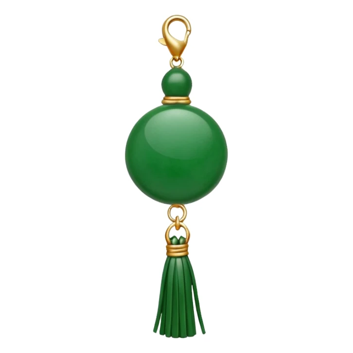 green jade ade tassel pendant sticker