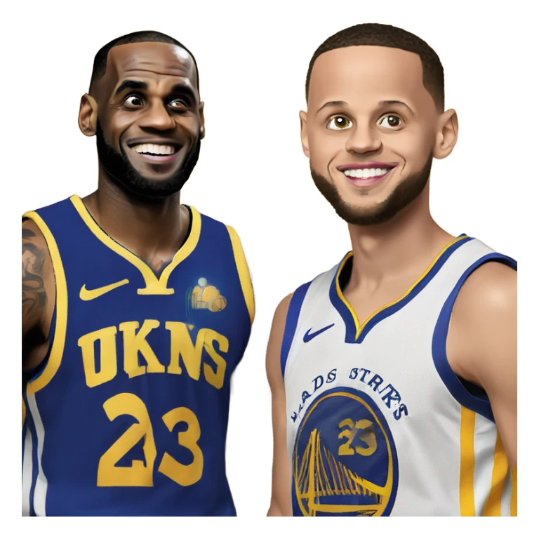Lebron James and Stephen curry combined sticker