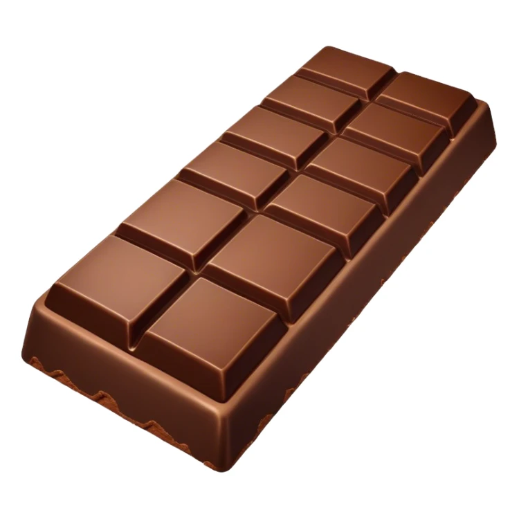 Unsymmetrical massive chocolate bar sticker