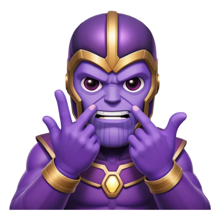 Thanos snapping fingers while playing Squid Game sticker
