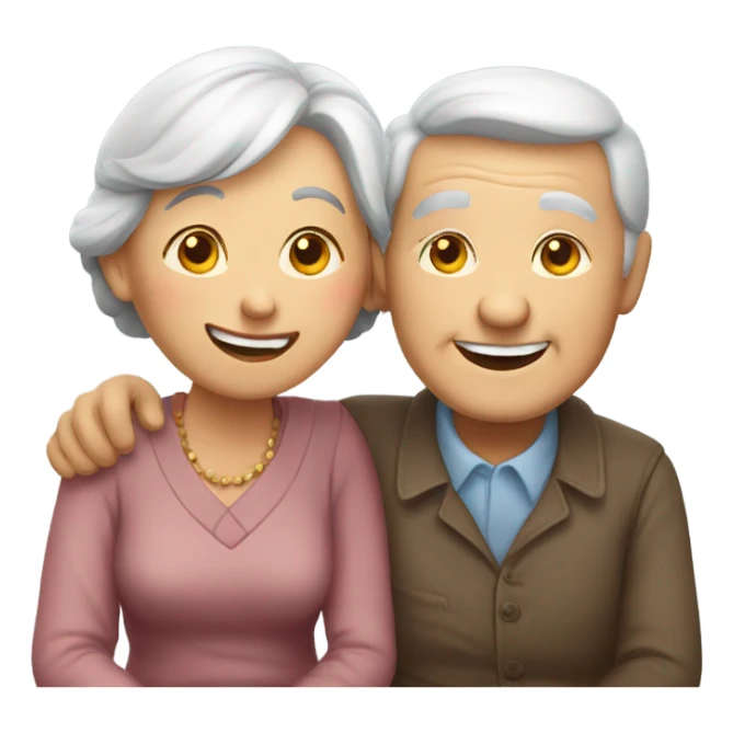 old couple sticker