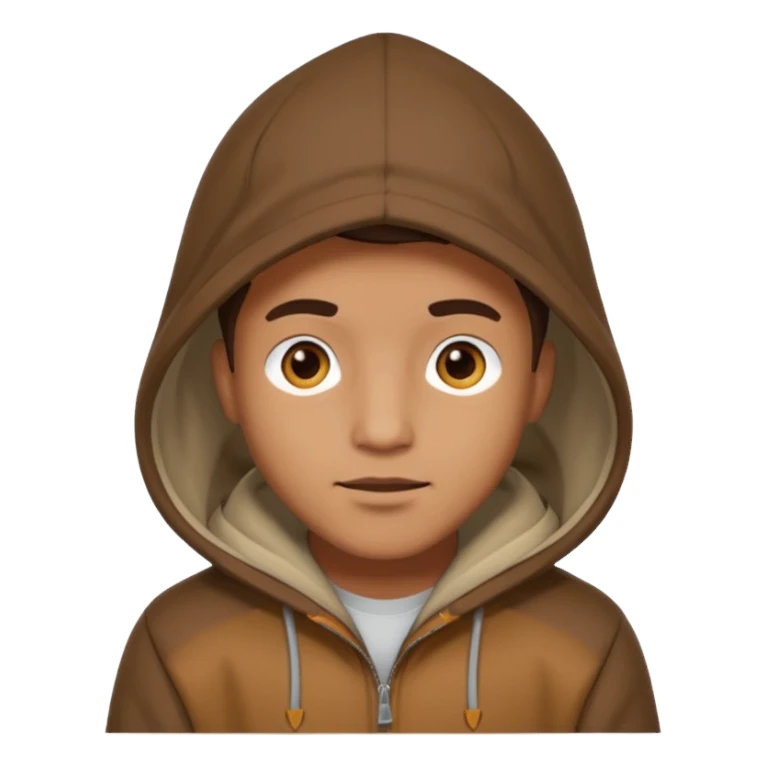 Hombre con capucha abrigada sticker