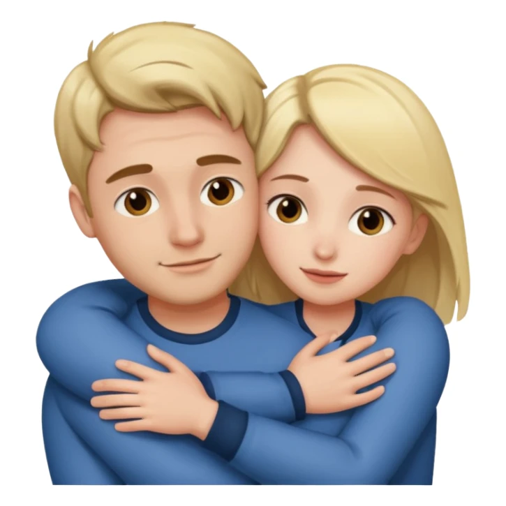 Create a man hug his girlfriend from front sticker