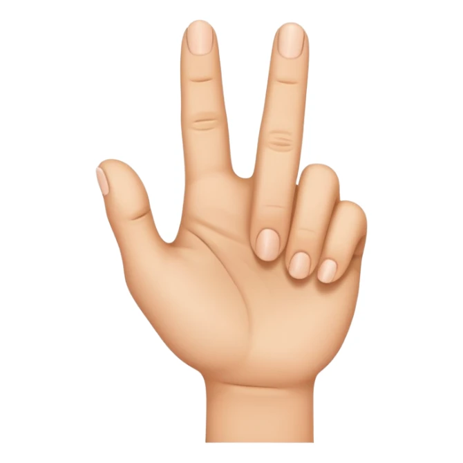 Left hand with index finger missing sticker