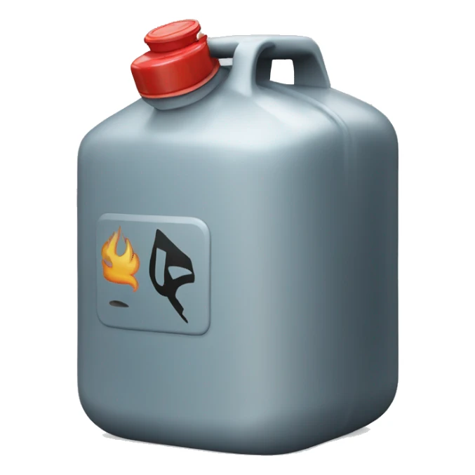 a canister of gasoline sticker
