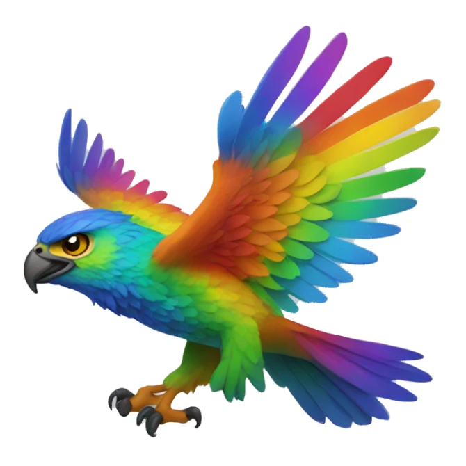 Rainbow Hawk sticker