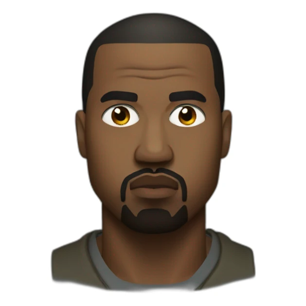 kanye west looking dead serious sticker