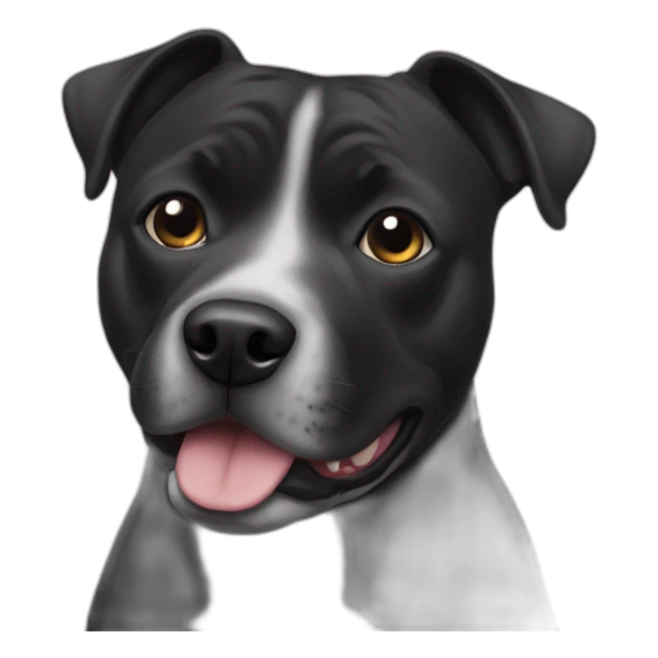 Staffie noire sticker