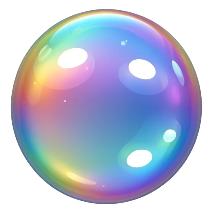rainbow soap bubble sticker