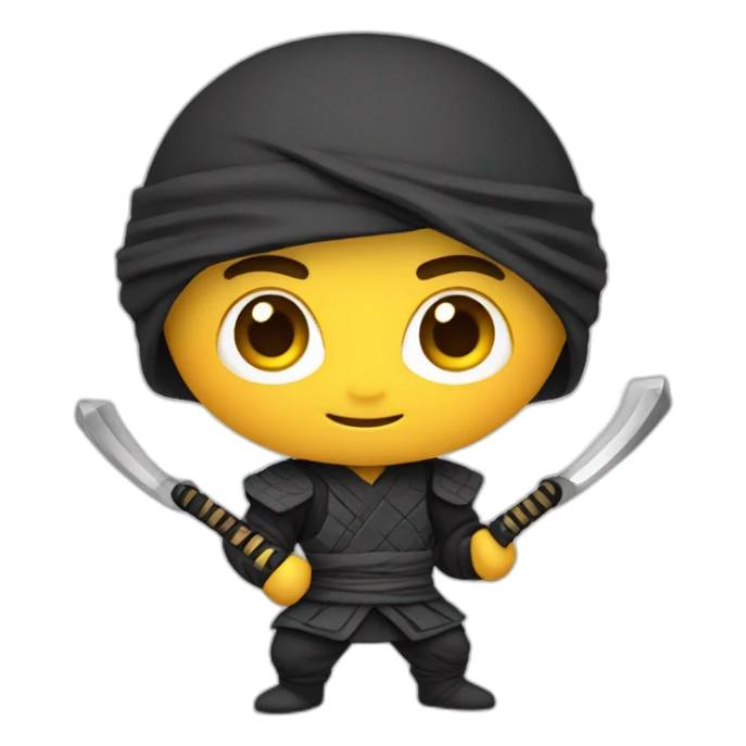 Ninja with nunchaku  sticker