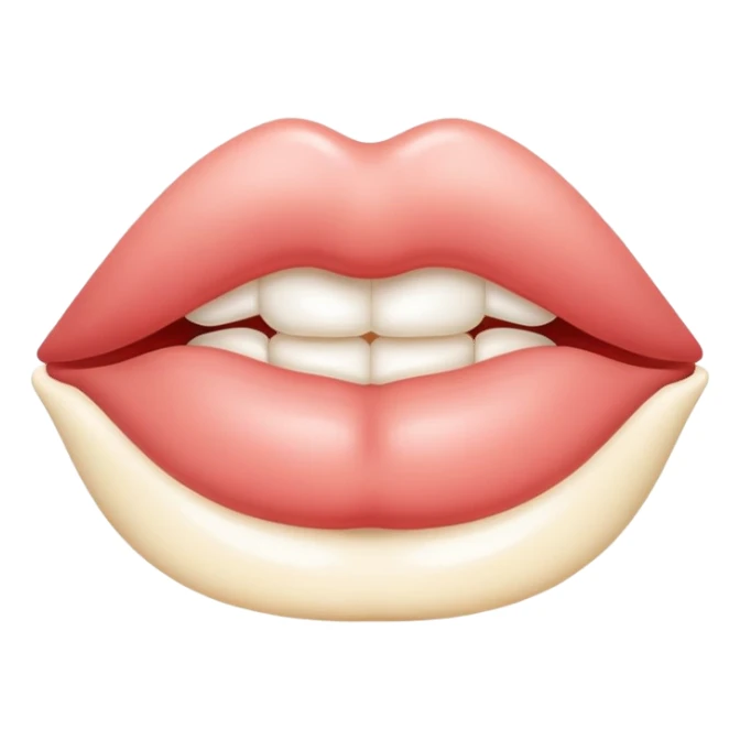 Milk-colored lips sticker