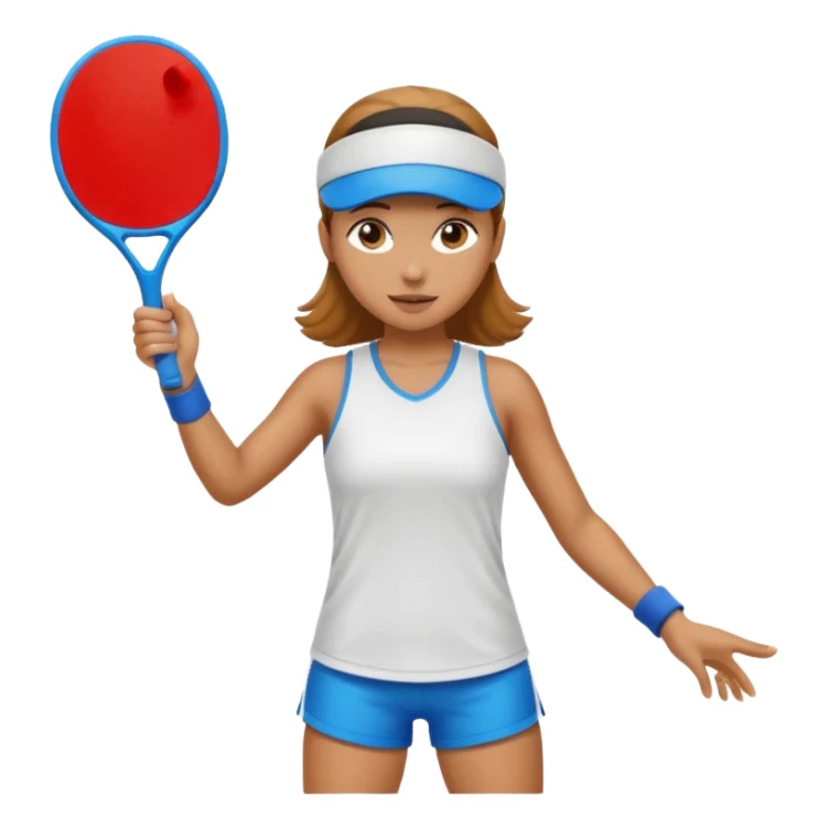 Girl playing paddel  sticker