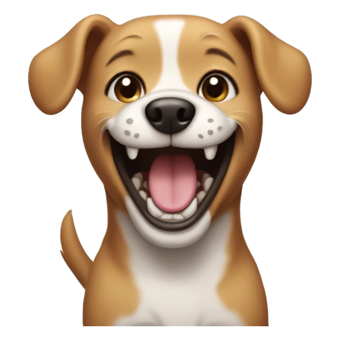 cute doggy laughing  sticker
