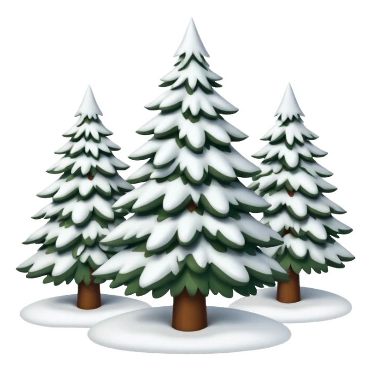 Snowy Christmas tree forest sticker