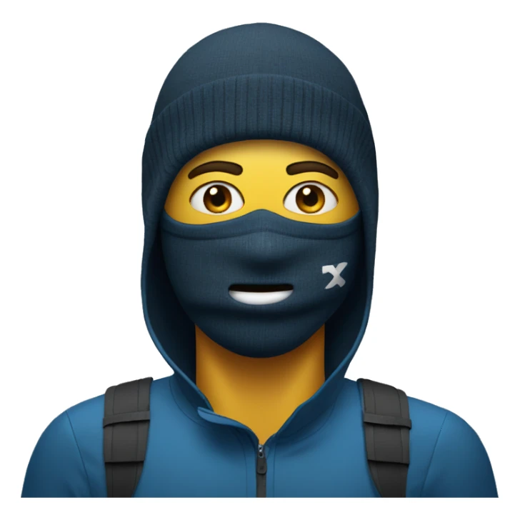 marathon runner with a ski mask on  sticker