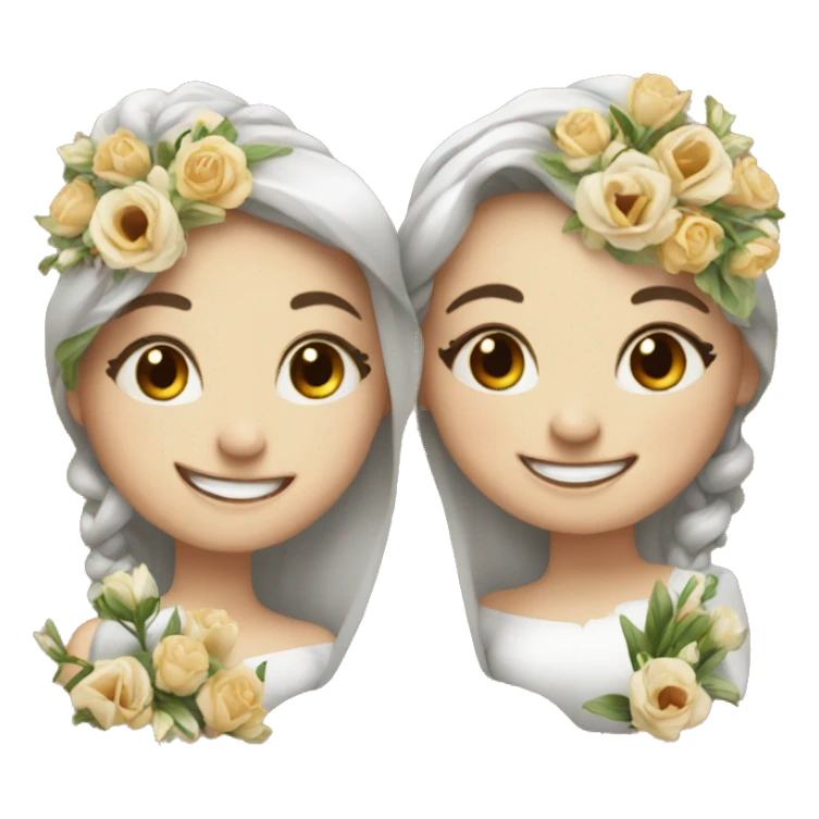 wedding smiles and flowers sticker