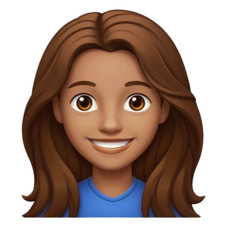 Fab Morvan with long brown hair sticker