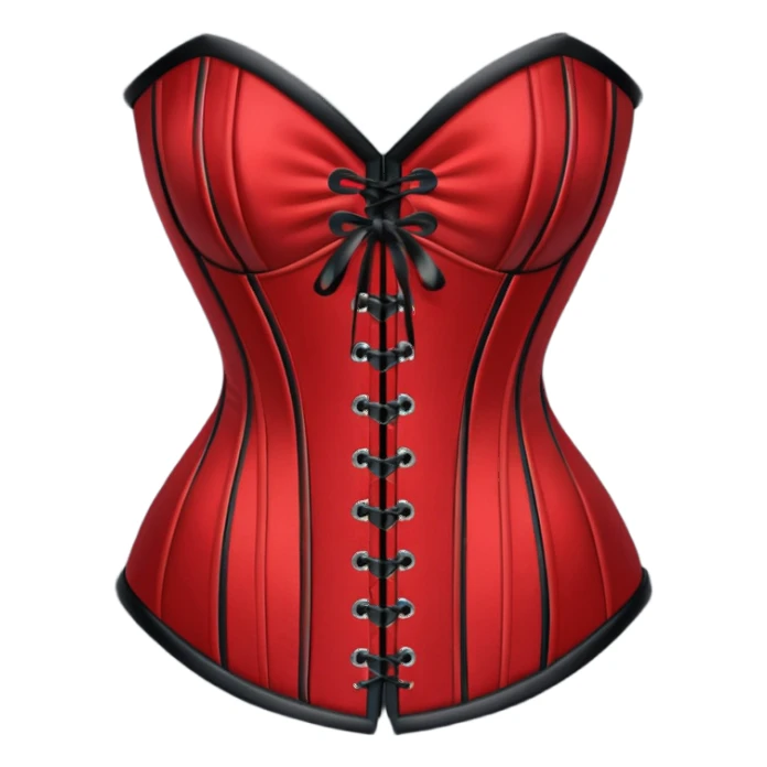 Red dark corset sticker