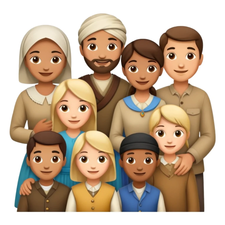 peasants big family sticker