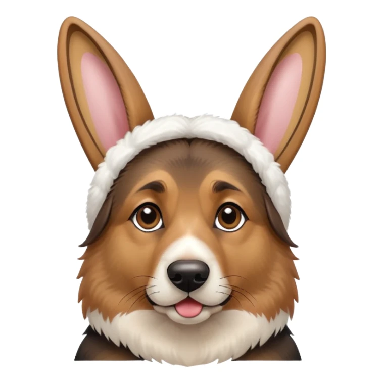 German Sheppard with Bunnie Ears sticker