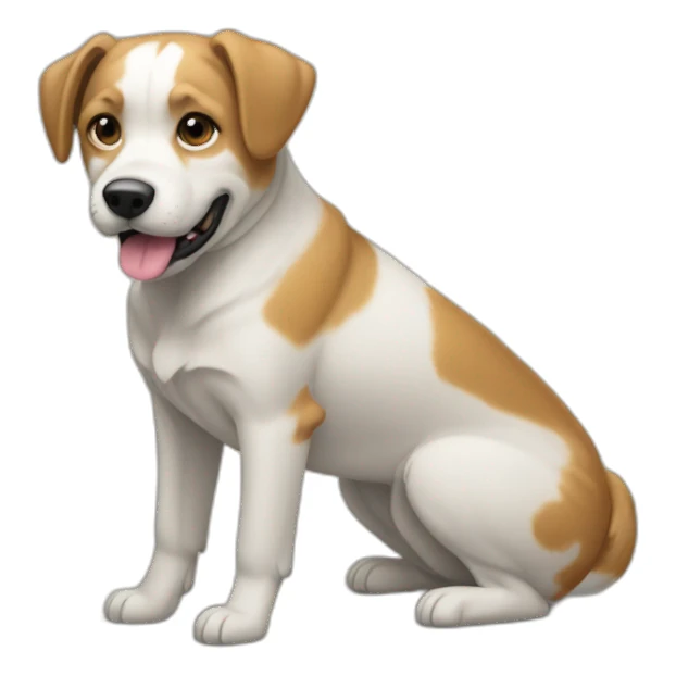 Chien sur pelleteuse sticker