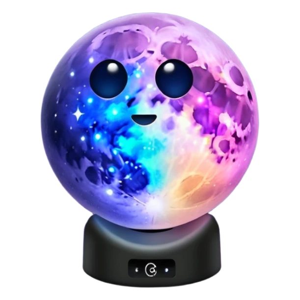 Nightlight GalaxyMoon Lamp sticker